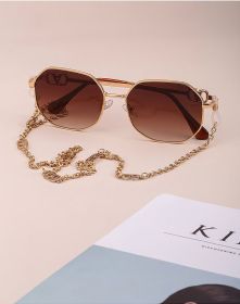 Women's chain sunglasses lanyard irregular sunglasses (colore: C2)