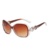 Classic high quality square sunglasses female brand designer retro aviation female ladies sunglasses female Oculos (Color: Elegant tea)